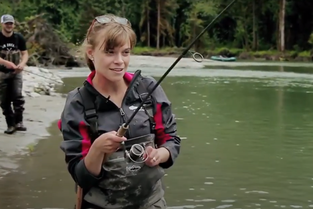 Fishing with Rod Bull Trout Fishing